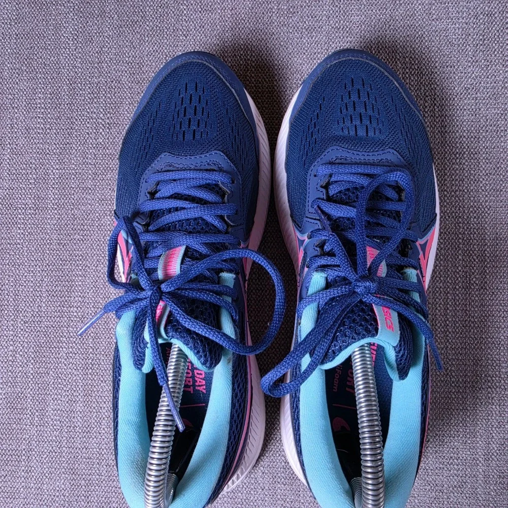 Asics Gel-Contend 7 Women 9 Blue Pink 1012B228 Running Shoes